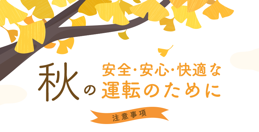 秋の安全・安心・快適な運転のために